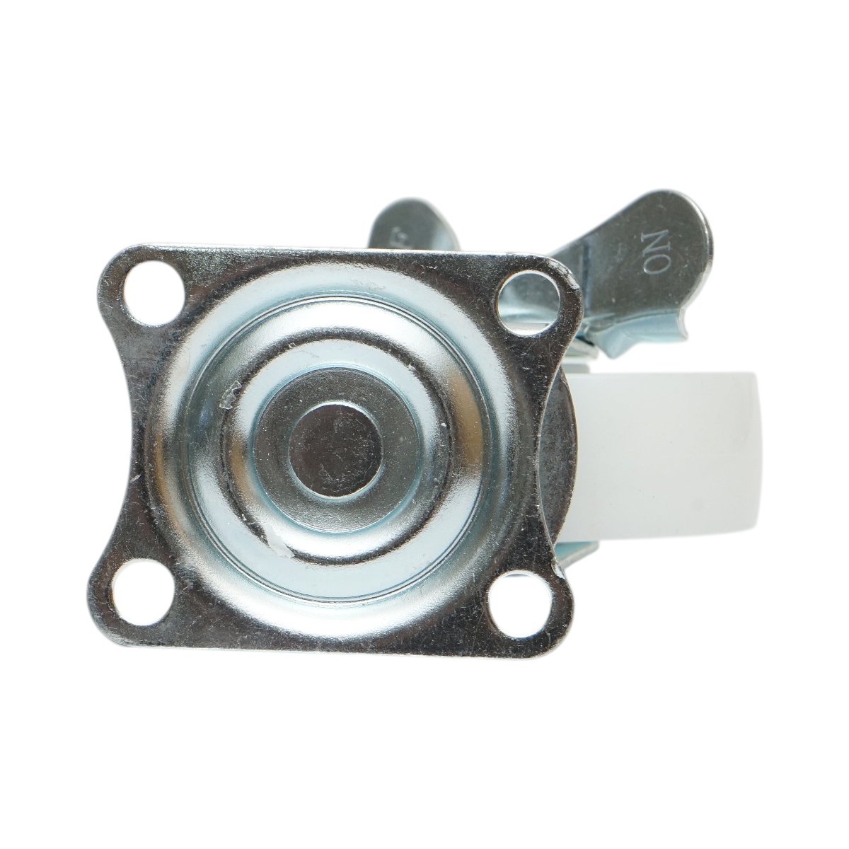 Roata pivotanta 73x25mm cu frana, polipropilena alba, placa otel 70x58mm 45kg - imagine 7