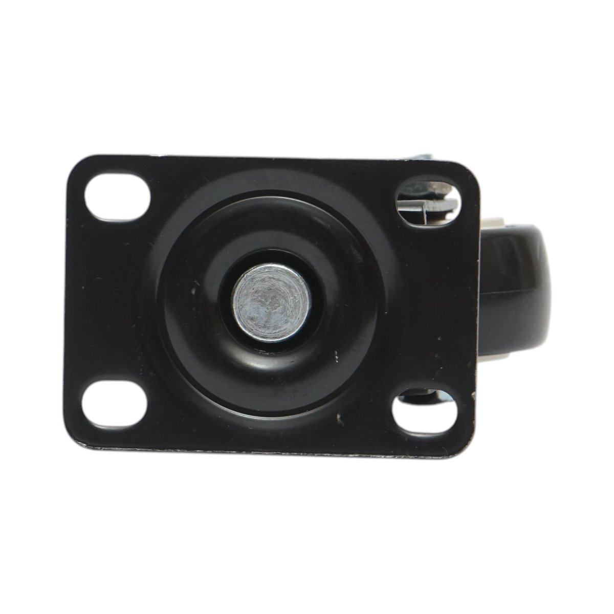 Roata pivotanta 42x21mm fara frana, PVC negru, placa otel 60x43mm 30kg - imagine 7