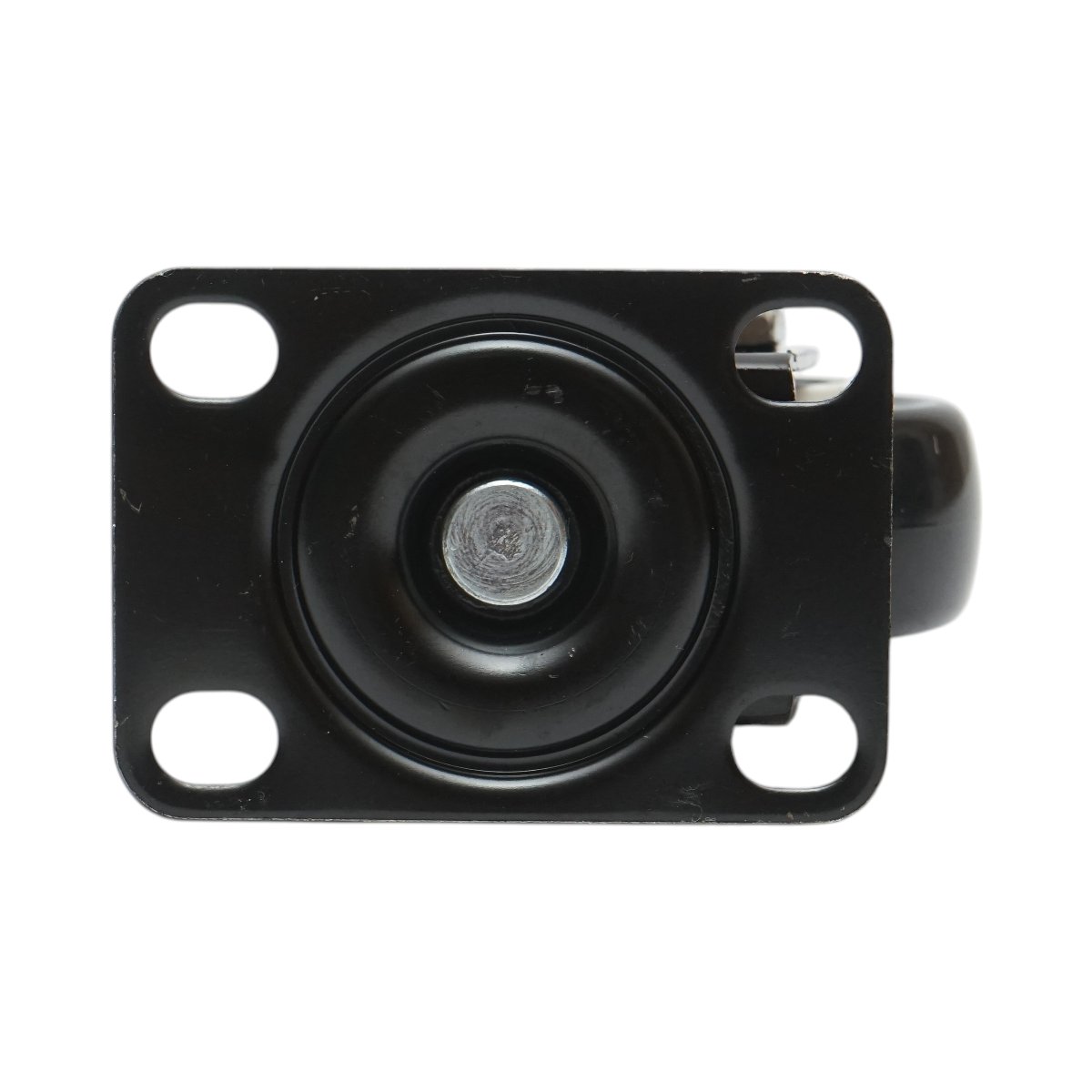 Roata pivotanta 50x24mm fara frana, PVC negru, placa otel 72x52mm 40kg - imagine 7