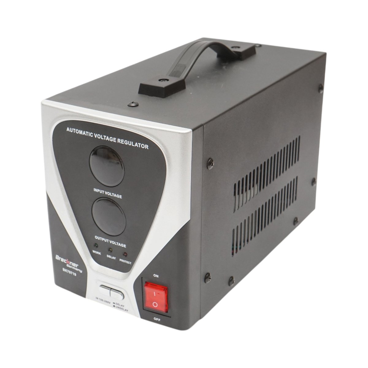 Stabilizator automat de tensiune 1000VA, 800W, 100-260V cu releu monofazat, 1 priza schuko 230V, afisaj LCD Breckner Germany - imagine 3