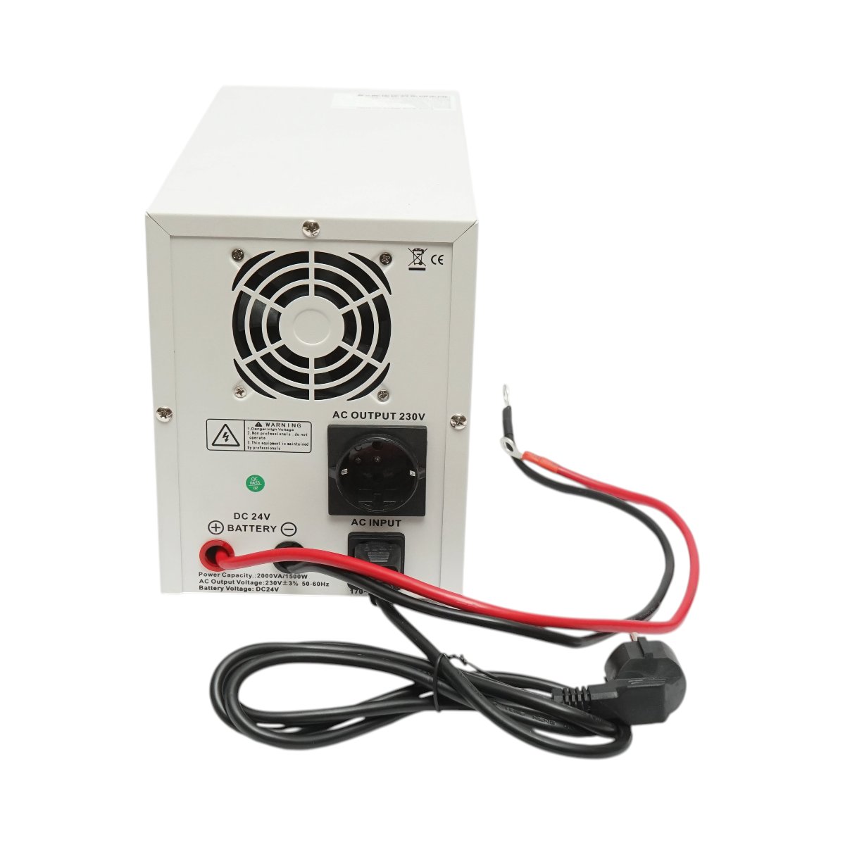 UPS cu invertor centrala termica 1500W/2000VA, unda sinusoidala pura 24V/230V, 1 priza schuko, afisaj LCD, AVR Breckner Germany - imagine 5