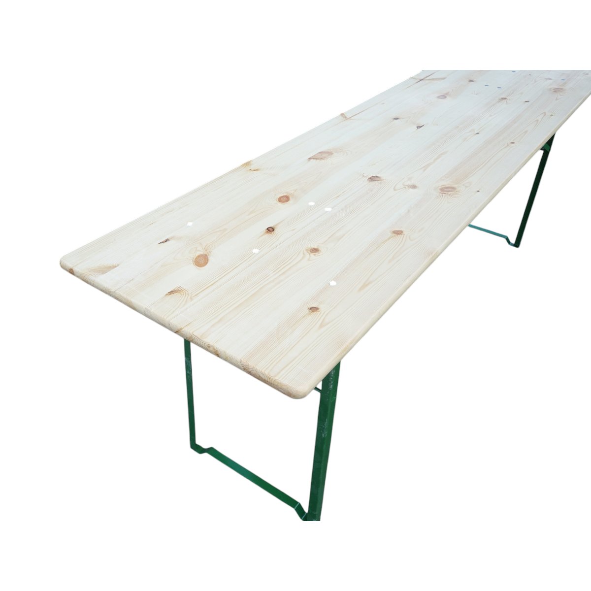 Set berarie cu masa si 2 banci pliabile din lemn masiv pentru gradina, terasa, evenimente 2200x800x770mm - imagine 5