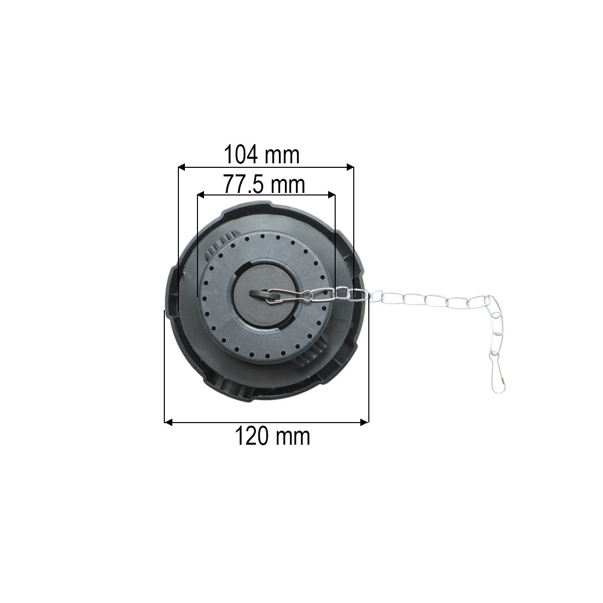 Buson rezervor combustibil cu 2 chei Iveco 77.5mm cod OEM 1189577 - imagine 3