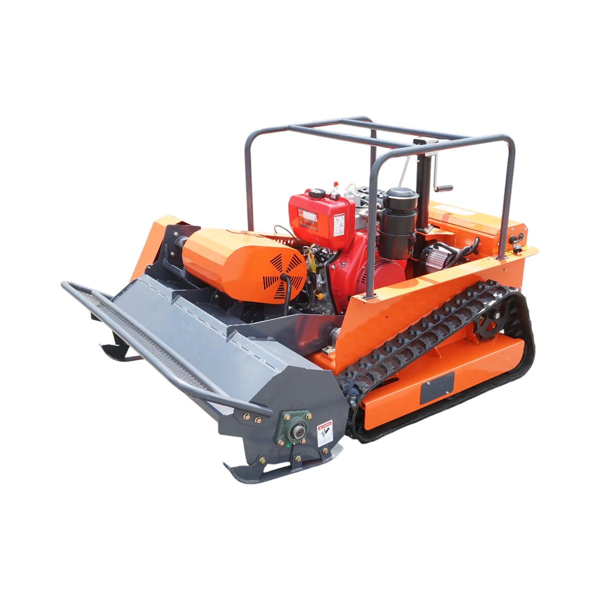 Masina de tuns iarba cu telecomanda pe senile, motor diesel 12.5CP, 499cc, latime de taiere 1000mm THOR - imagine 8