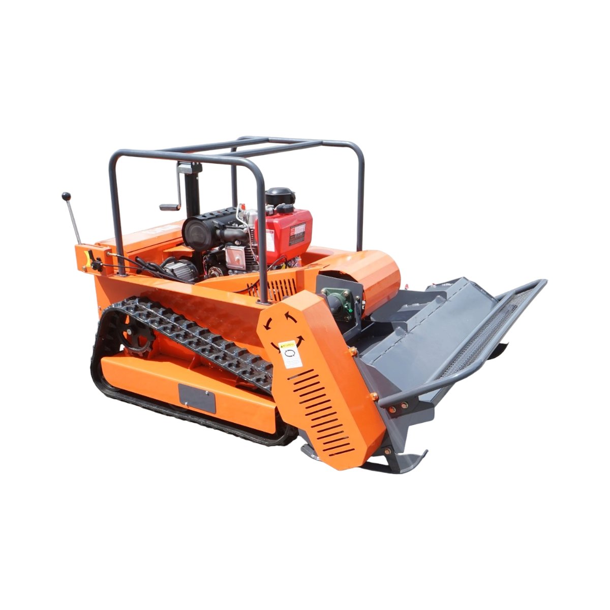 Masina de tuns iarba cu telecomanda pe senile, motor diesel 12.5CP, 499cc, latime de taiere 1000mm THOR - imagine 6