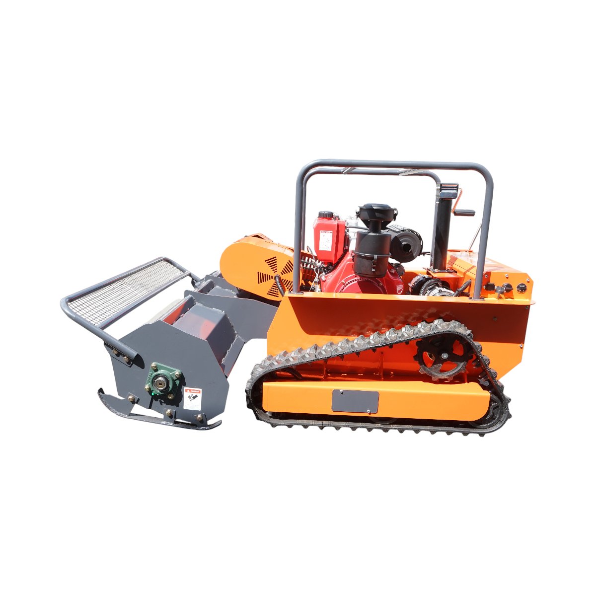Masina de tuns iarba cu telecomanda pe senile, motor diesel 12.5CP, 499cc, latime de taiere 1200mm THOR - imagine 3