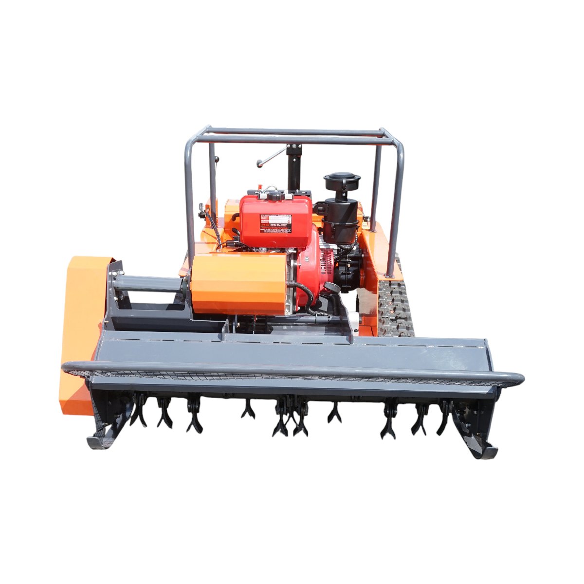 Masina de tuns iarba cu telecomanda pe senile, motor diesel 12.5CP, 499cc, latime de taiere 1200mm THOR - imagine 2