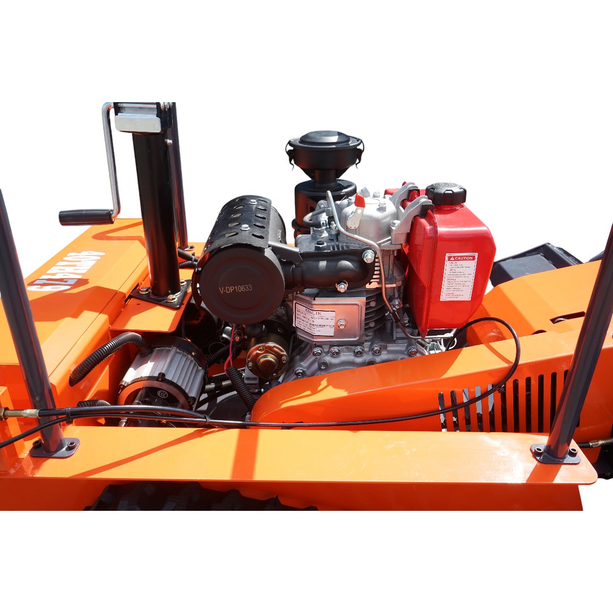 Masina de tuns iarba cu telecomanda pe senile, motor diesel 12.5CP, 499cc, latime de taiere 1200mm THOR - imagine 11