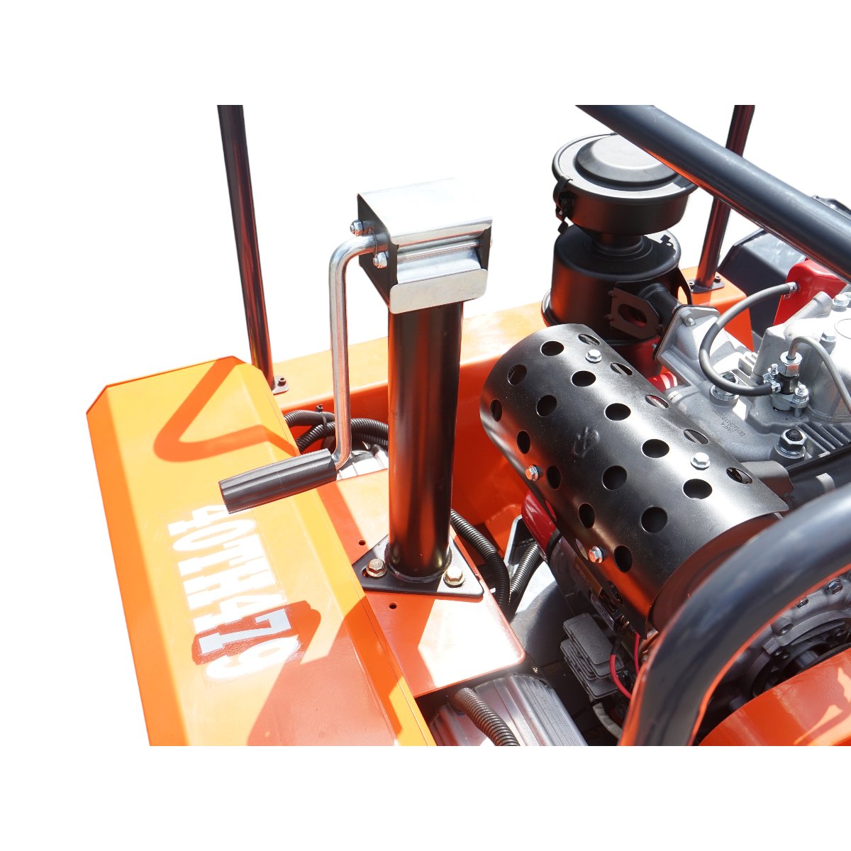 Masina de tuns iarba cu telecomanda pe senile, motor diesel 12.5CP, 499cc, latime de taiere 1200mm THOR - imagine 12