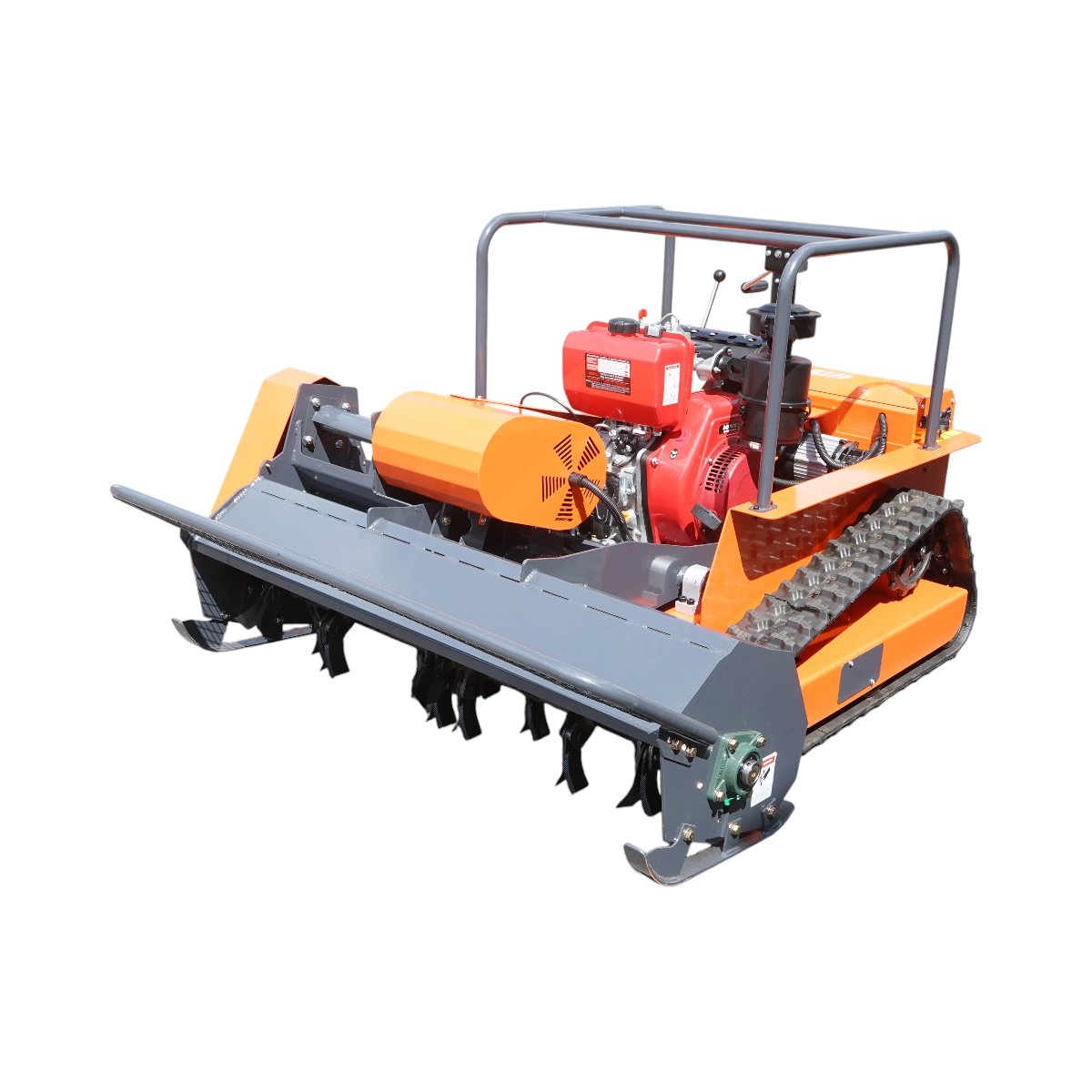 Masina de tuns iarba cu telecomanda pe senile, motor diesel 12.5CP, 499cc, latime de taiere 1200mm THOR - imagine 6