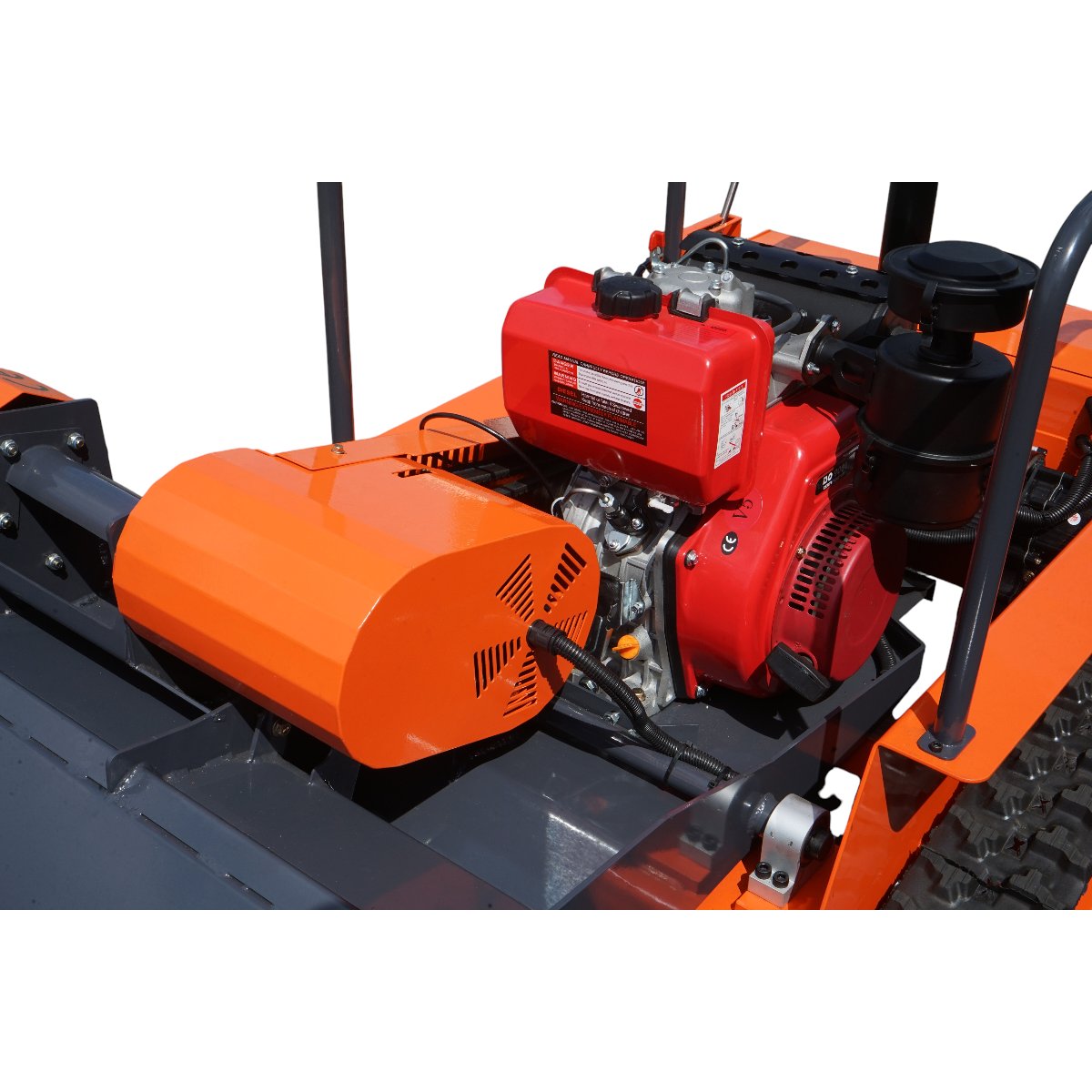 Masina de tuns iarba cu telecomanda pe senile, motor diesel 12.5CP, 499cc, latime de taiere 1200mm THOR - imagine 14