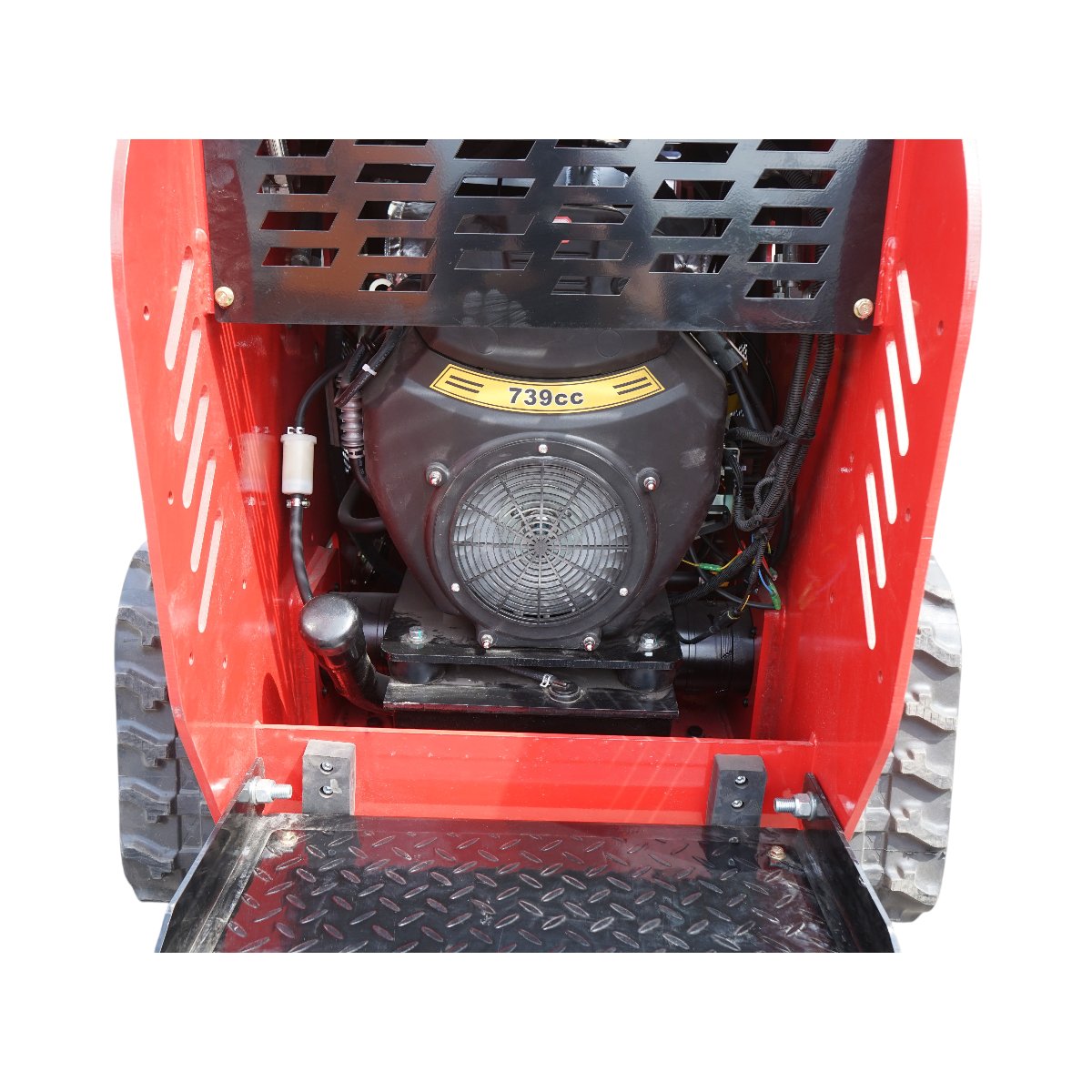 Mini incarcator frontal pe senile, motor benzina 23CP, 739cc, capacitate ridicare 350kg, volum cupa 0.15m3 THOR - imagine 7