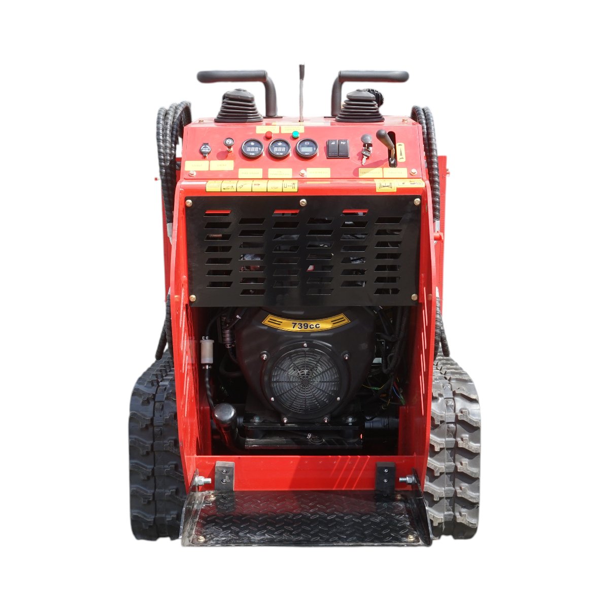Mini incarcator frontal pe senile, motor benzina 23CP, 739cc, capacitate ridicare 350kg, volum cupa 0.15m3 THOR - imagine 4