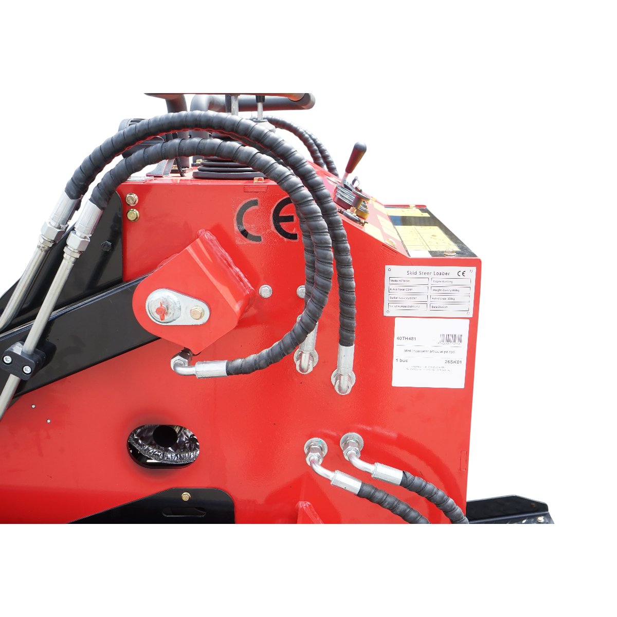 Mini incarcator frontal pe roti, motor benzina 23CP, 739cc, capacitate ridicare 350kg, volum cupa 0.15m3 THOR - imagine 11