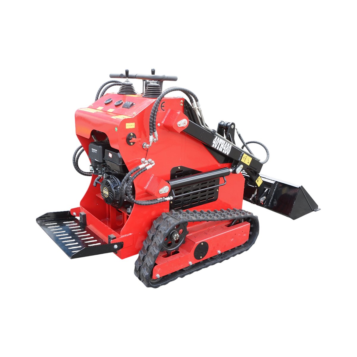 Mini incarcator frontal pe senile, motor benzina 15CP, 420cc, capacitate ridicare 300kg, volum cupa 0.15m3 THOR - imagine 6