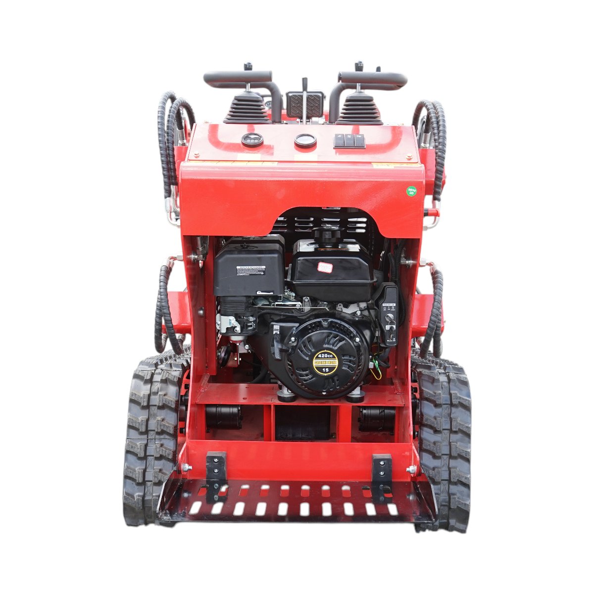 Mini incarcator frontal pe senile, motor benzina 15CP, 420cc, capacitate ridicare 300kg, volum cupa 0.15m3 THOR - imagine 4