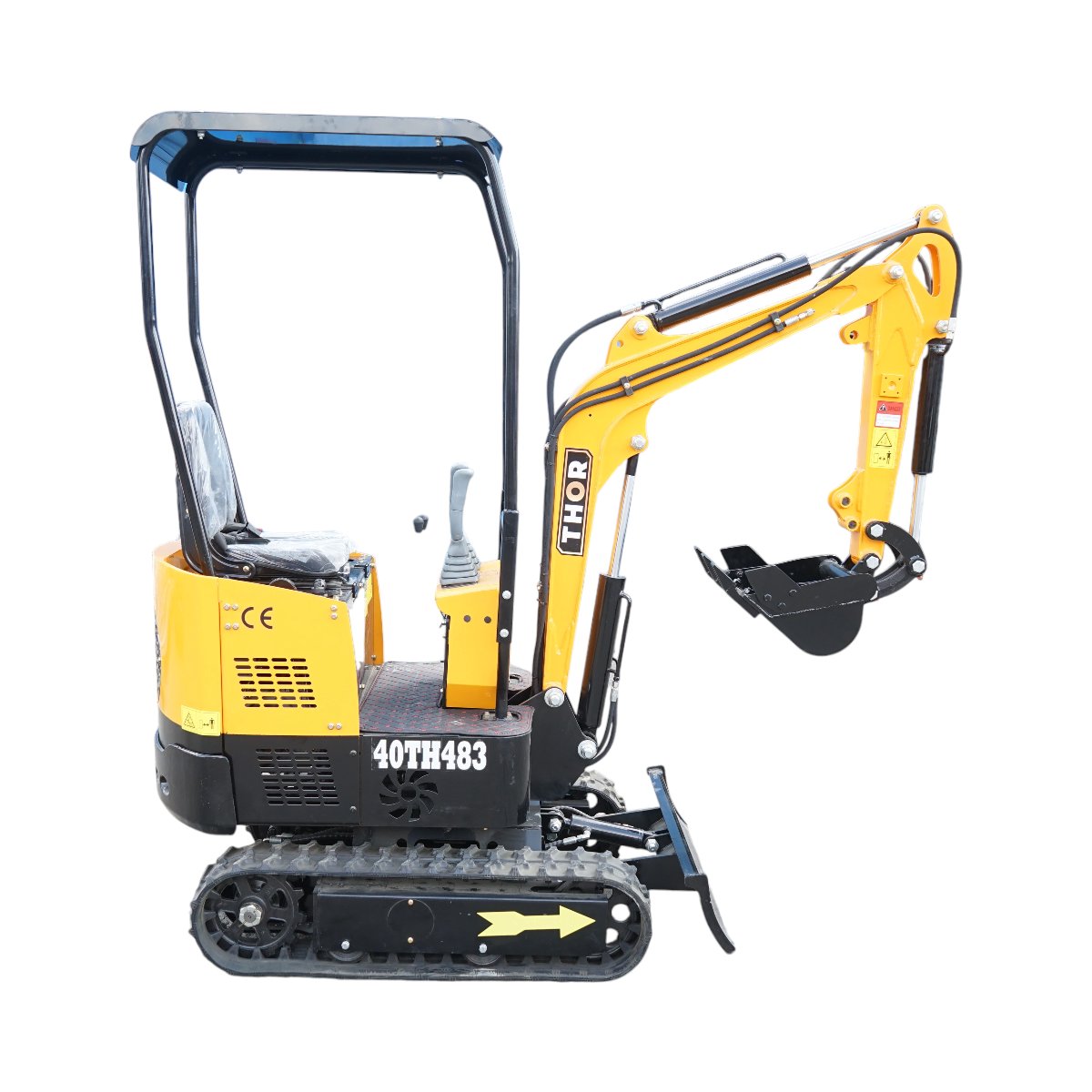 Mini excavator 1T cu semicabina, motor diesel 9.5CP, adancime sapare 1750mm, capacitate ridicare 350kg, latime cupa 380mm THOR - imagine 4