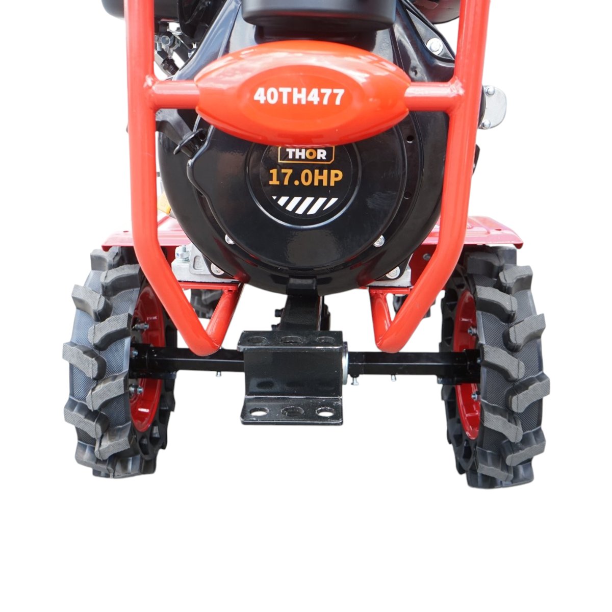Mini tractor 4x4 diesel 17CP, 531cc, 3+1 viteze, 2 cutii de viteze, pornire electrica/manuala, latime lucru 1050mm cu freza, rarita, roti metalice, picior sprijin THOR - imagine 10