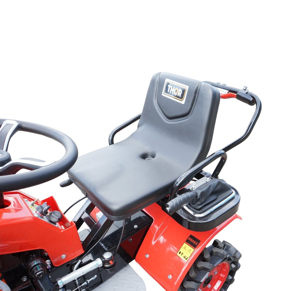 Mini tractor 4x4 diesel 17CP, 531cc, 3+1 viteze, 2 cutii de viteze, pornire electrica/manuala, latime lucru 1050mm cu freza, rarita, roti metalice, picior sprijin THOR - imagine 7