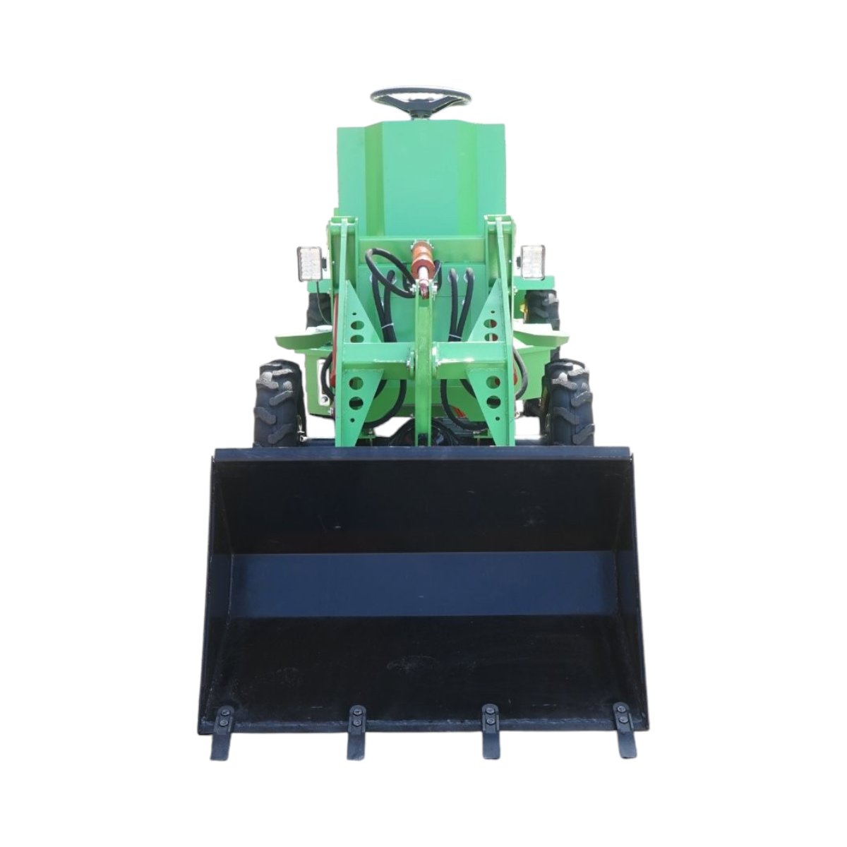 Mini incarcator frontal electric 700kg 4x4, 2 motoare 2200W brushless, baterie 60V/70Ah, capacitate ridicare 400kg, latime cupa 1000mm THOR - imagine 3