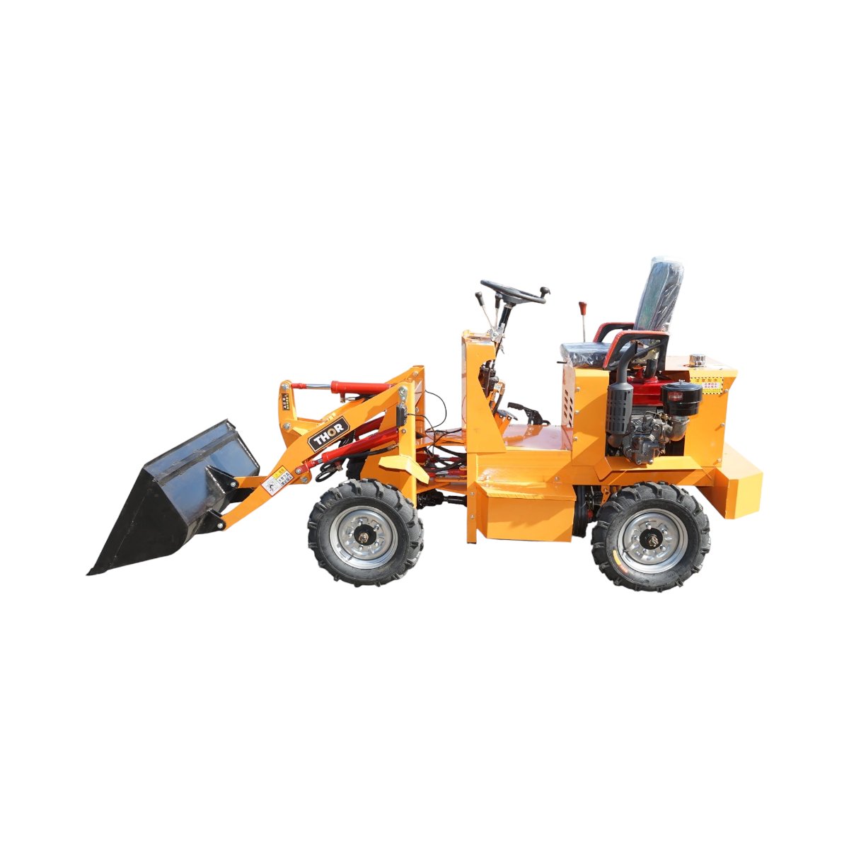 Mini incarcator frontal articulat 800kg 4x4, motor diesel 25CP, capacitate ridicare 400kg, latime cupa 1000mm THOR - imagine 2
