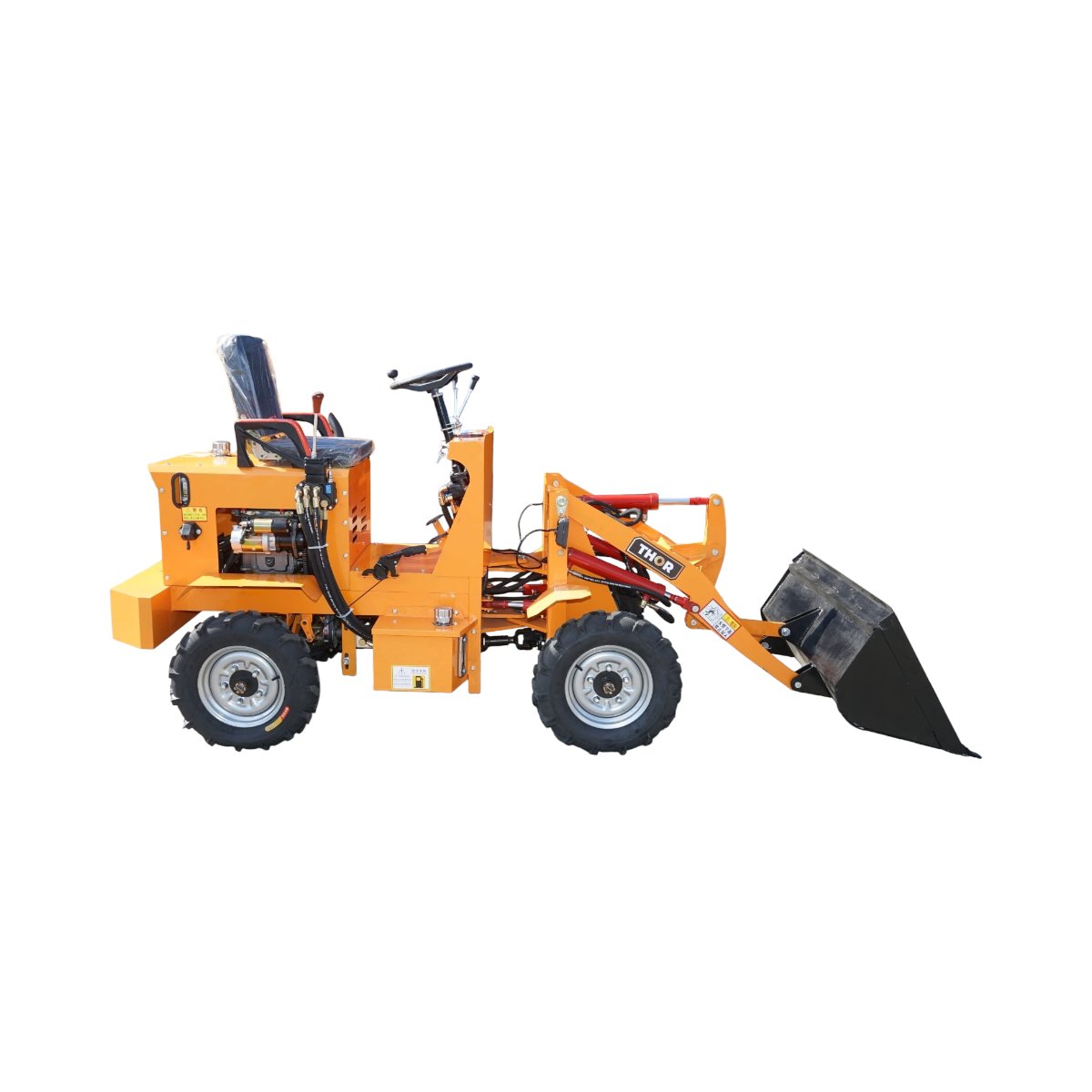 Mini incarcator frontal articulat 800kg 4x4, motor diesel 25CP, capacitate ridicare 400kg, latime cupa 1000mm THOR - imagine 4