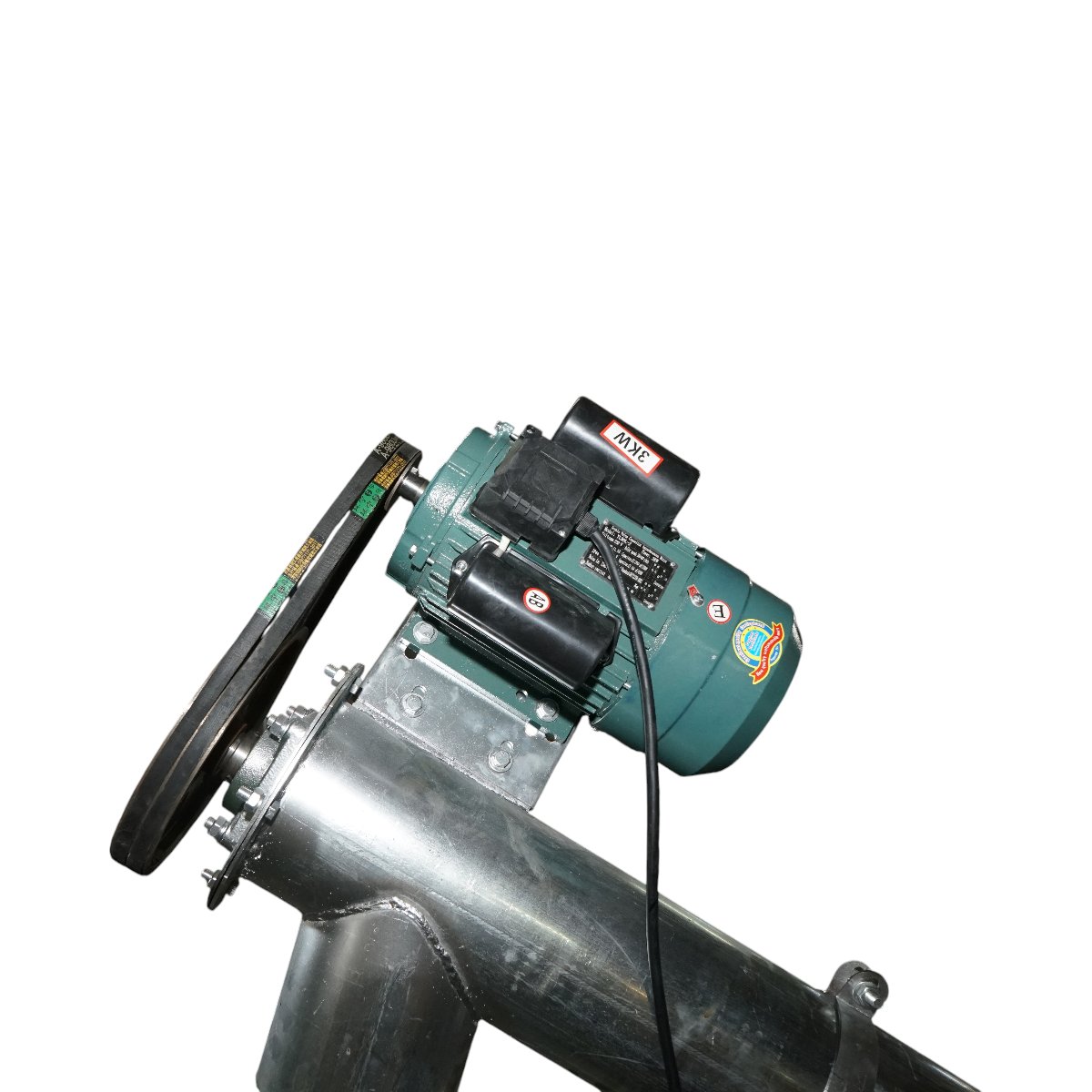 Snec transportor cereale orizontal 3m, 220V, 3kW, diametru 160mm, capacitate 10-15 T/h, cuva de alimentare si suport THOR - imagine 8