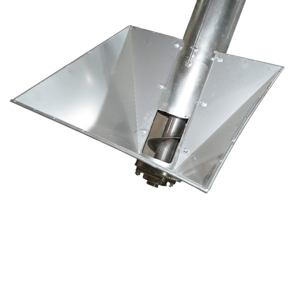 Snec transportor cereale orizontal 3m, 220V, 3kW, diametru 160mm, capacitate 10-15 T/h, cuva de alimentare si suport THOR - imagine 7