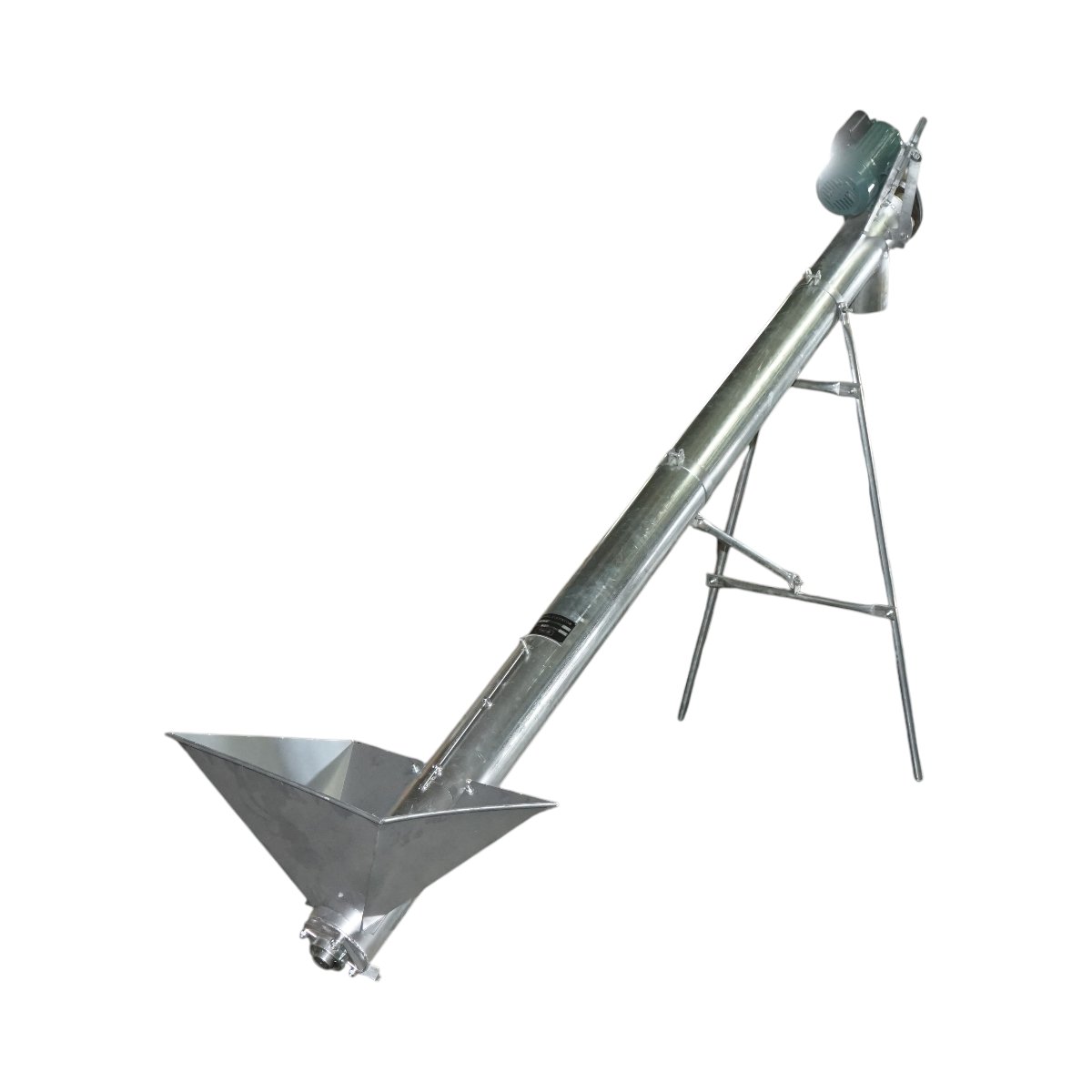 Snec transportor cereale orizontal 3m, 220V, 3kW, diametru 160mm, capacitate 10-15 T/h, cuva de alimentare si suport THOR - imagine 2