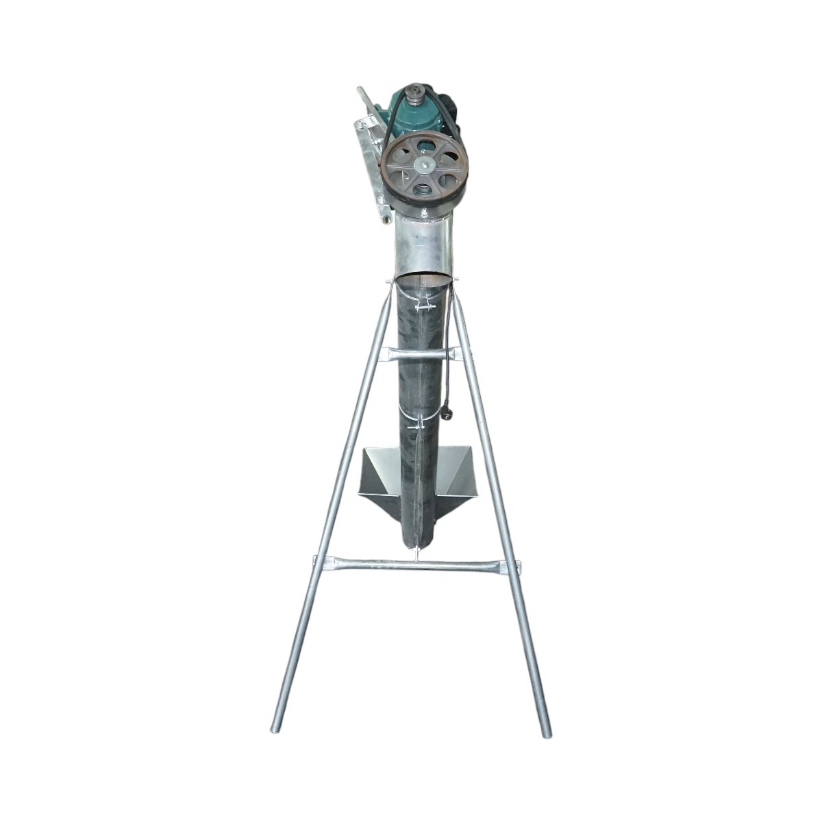 Snec transportor cereale orizontal 3m, 220V, 3kW, diametru 160mm, capacitate 10-15 T/h, cuva de alimentare si suport THOR - imagine 6