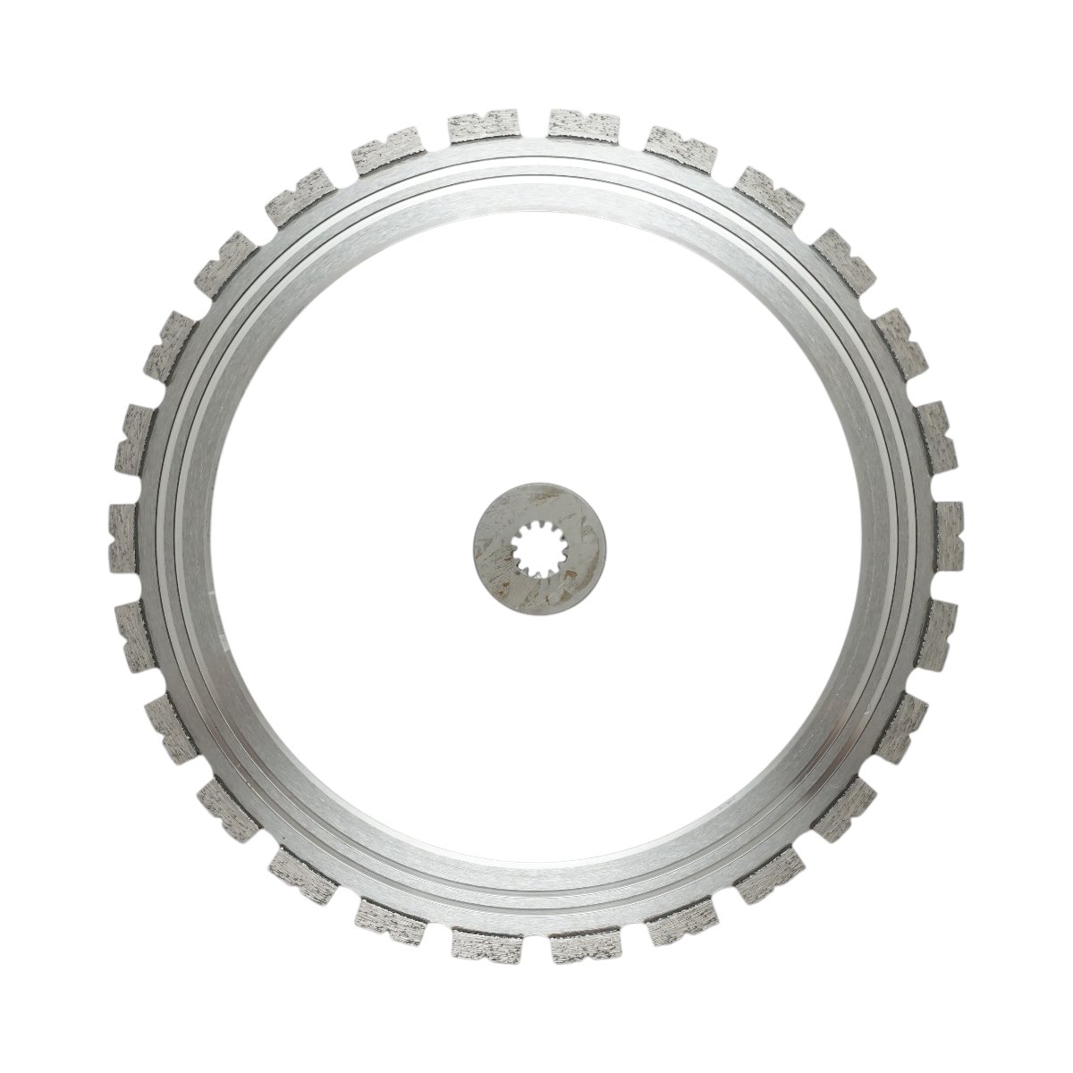 Disc inelar diamantat segmentat 400mm, 26 dinti, rola antrenare pentru masina de taiat beton Breckner Germany