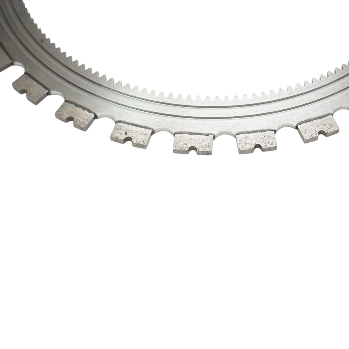 Disc inelar diamantat segmentat 410mm, 30 dinti, caneluri interioare antrenare pentru masina de taiat beton Breckner Germany - imagine 3