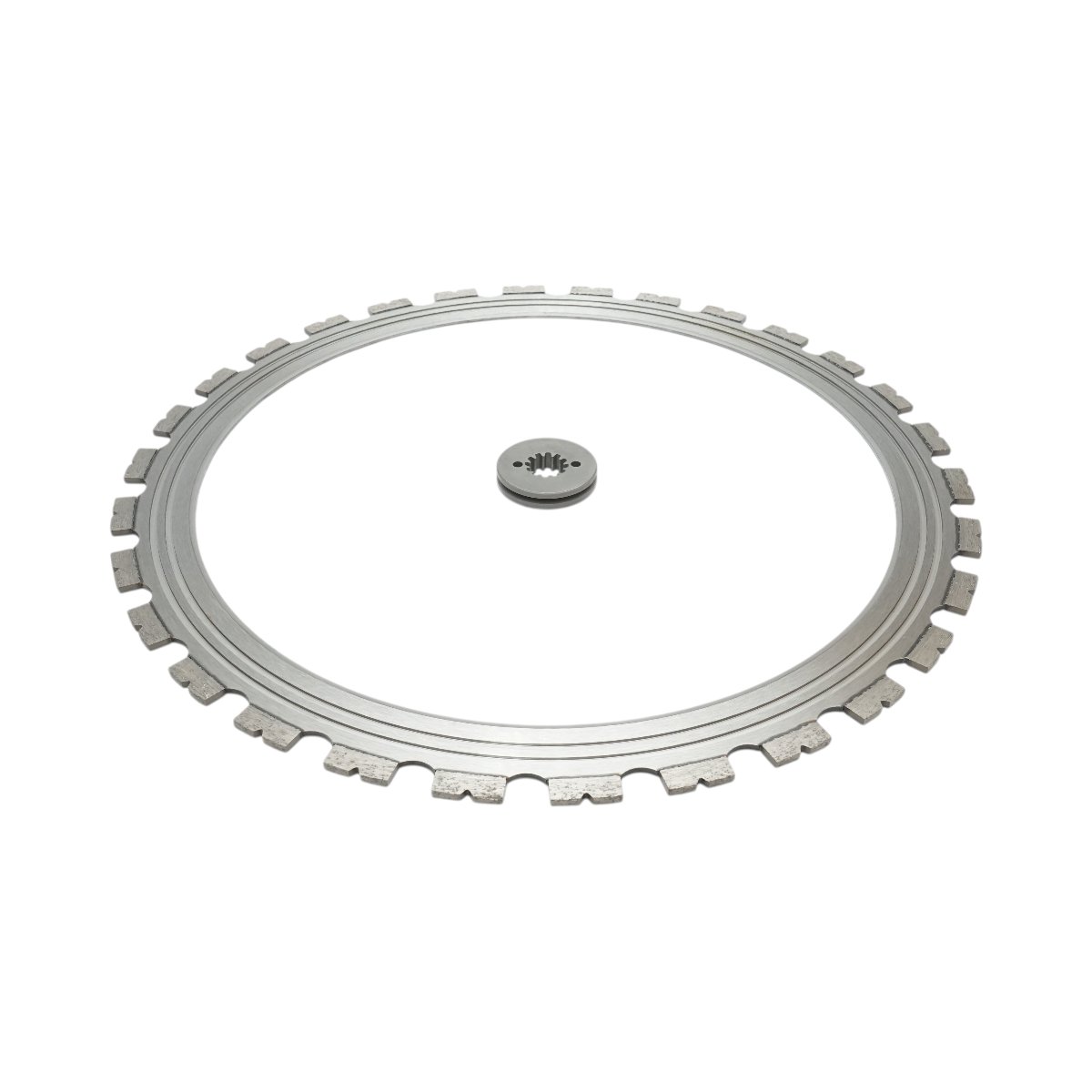 Disc inelar diamantat segmentat 500mm, 30 dinti, rola antrenare pentru masina de taiat beton Breckner Germany - imagine 2