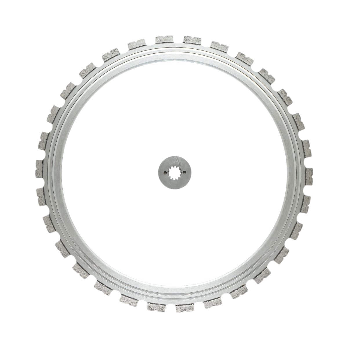 Disc inelar diamantat segmentat 500mm, 30 dinti, rola antrenare pentru masina de taiat beton Breckner Germany