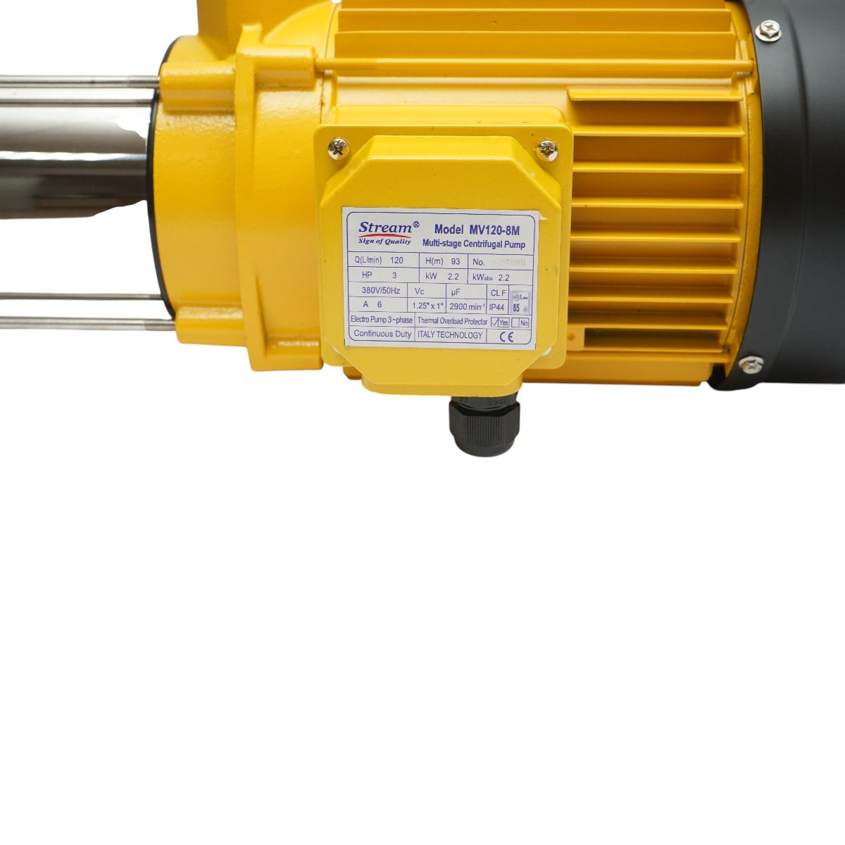 Pompa apa de suprafata multietajata 2200W, 380V, debit 120L/min, inaltime pompare 93m IP44 Breckner Germany - imagine 8