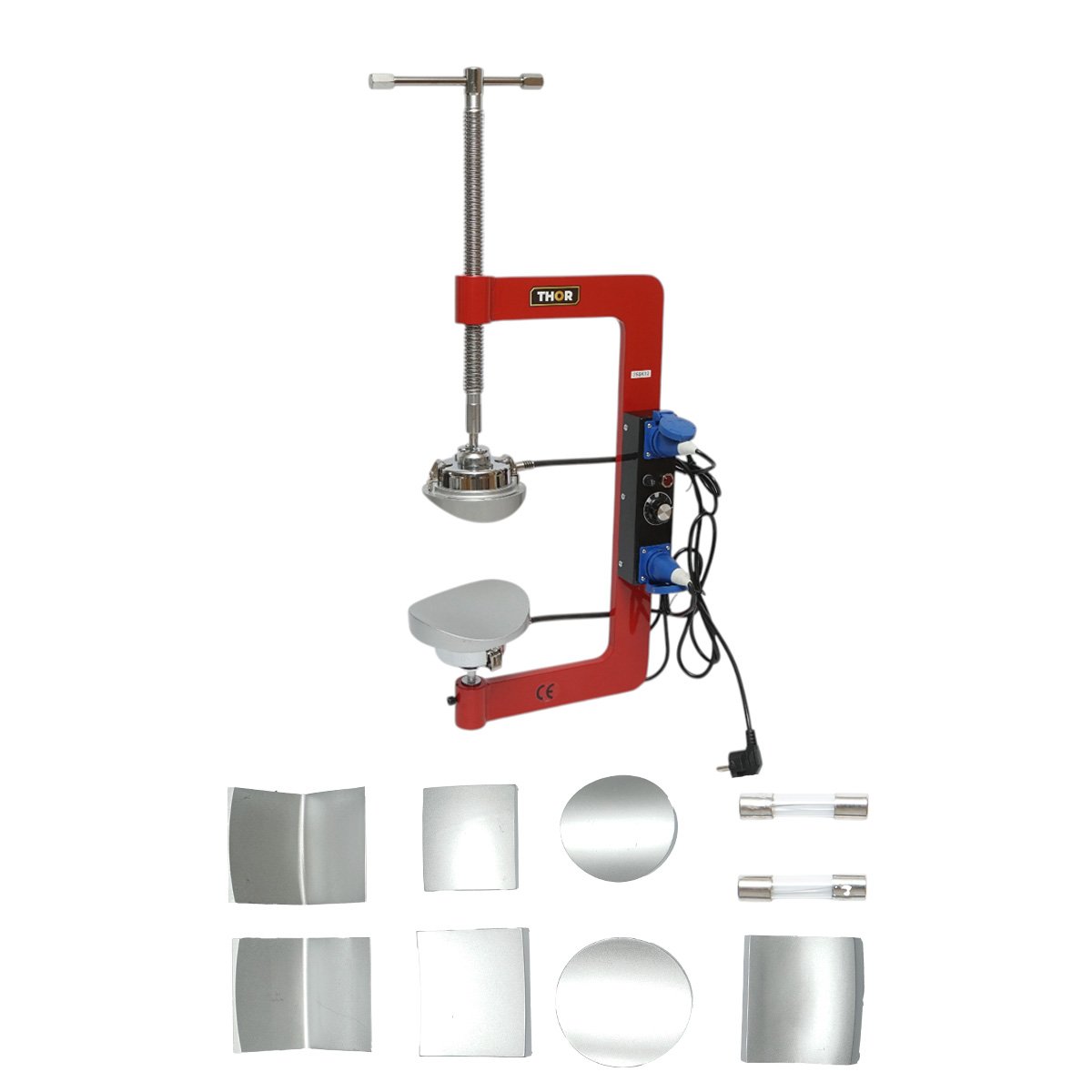 Dispozitiv electric vulcanizare anvelope la cald 2x500W, 220V, 7 adaptoare aluminiu, temperatura reglabila 0-180°C