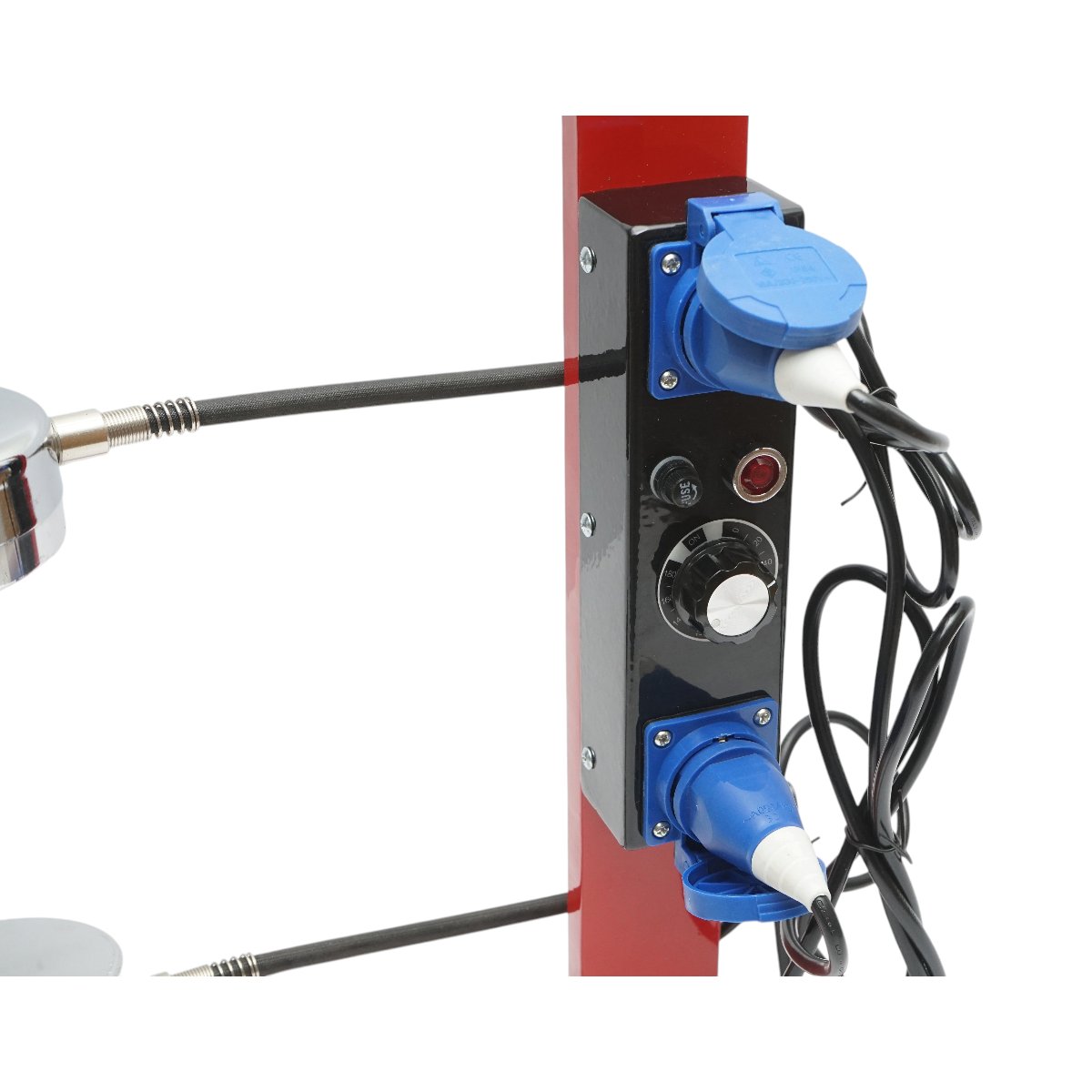 Dispozitiv electric vulcanizare anvelope la cald 2x500W, 220V, 7 adaptoare aluminiu, temperatura reglabila 0-180°C - imagine 6