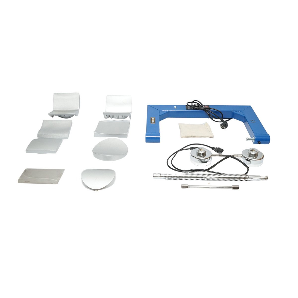 Dispozitiv electric vulcanizare anvelope la cald 2x500W, 220V, 8 adaptoare aluminiu, timer 0-120 minute - imagine 2