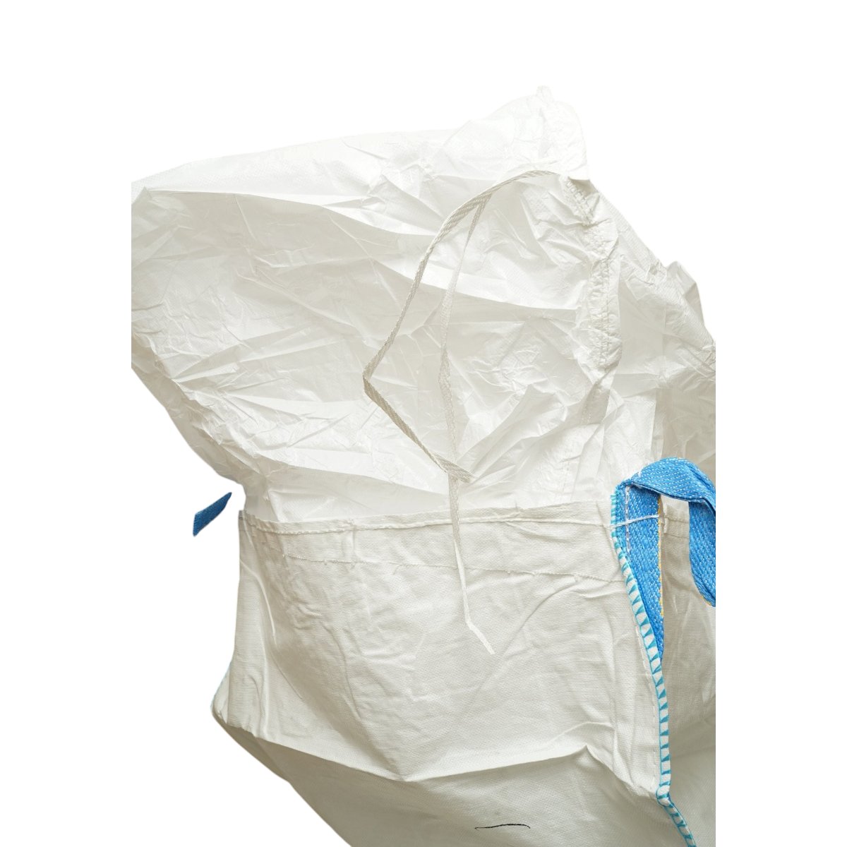 Sac big bag 100x100x130cm alb, capacitate 2000kg, tip U-Panel nelaminat, fund plan, top fusta 85cm - imagine 3