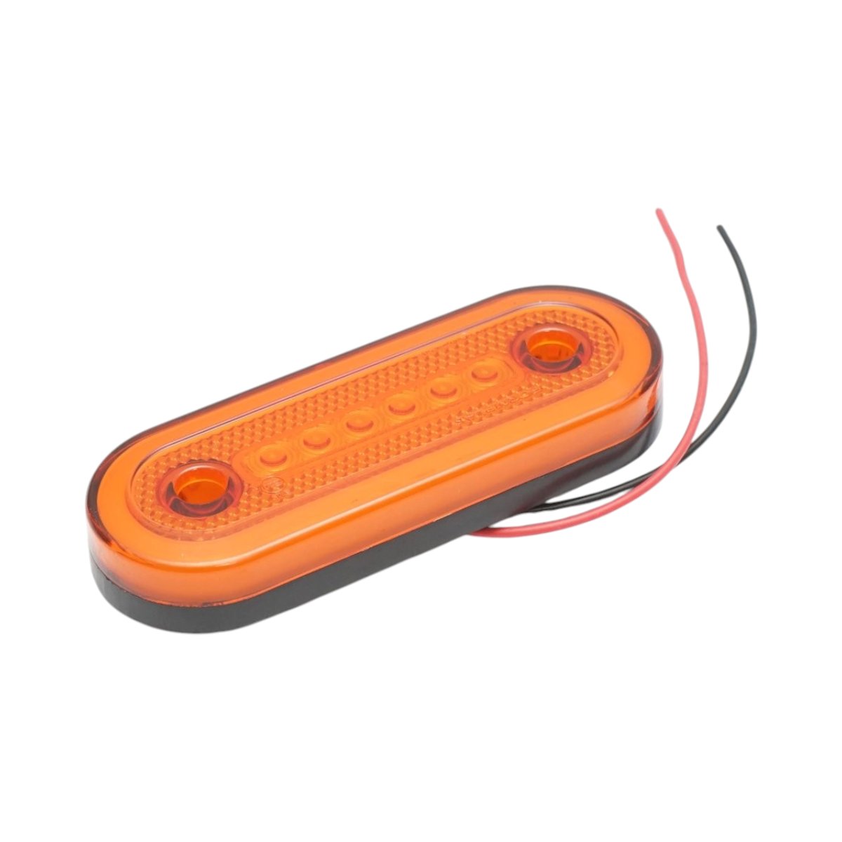 Lampa gabarit laterala ovala LED NEON 12V-24V galbena 24 LED-uri 115x44x16mm Breckner Germany - imagine 2
