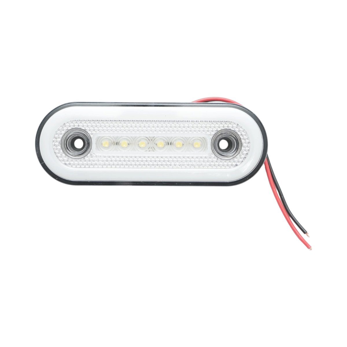 Lampa gabarit laterala ovala LED NEON 12V-24V alba 24 LED-uri 115x44x16mm Breckner Germany