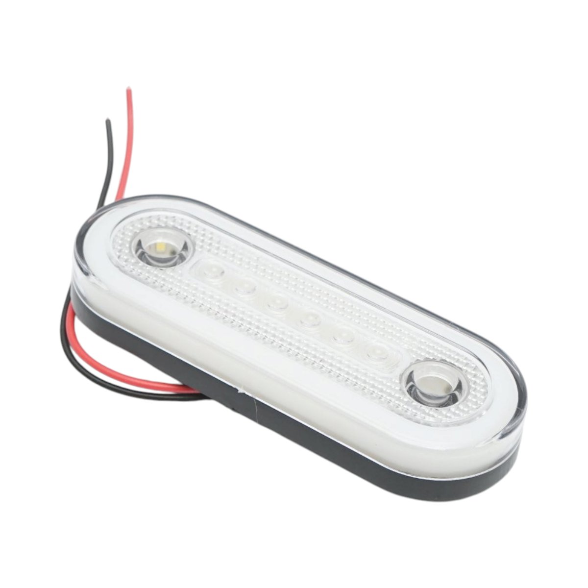 Lampa gabarit laterala ovala LED NEON 12V-24V alba 24 LED-uri 115x44x16mm Breckner Germany - imagine 2