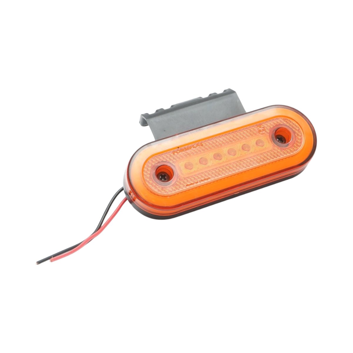 Lampa gabarit laterala ovala cu suport LED NEON 12V-24V galbena 24 LED-uri cu suport 115x44x16mm Breckner Germany - imagine 5