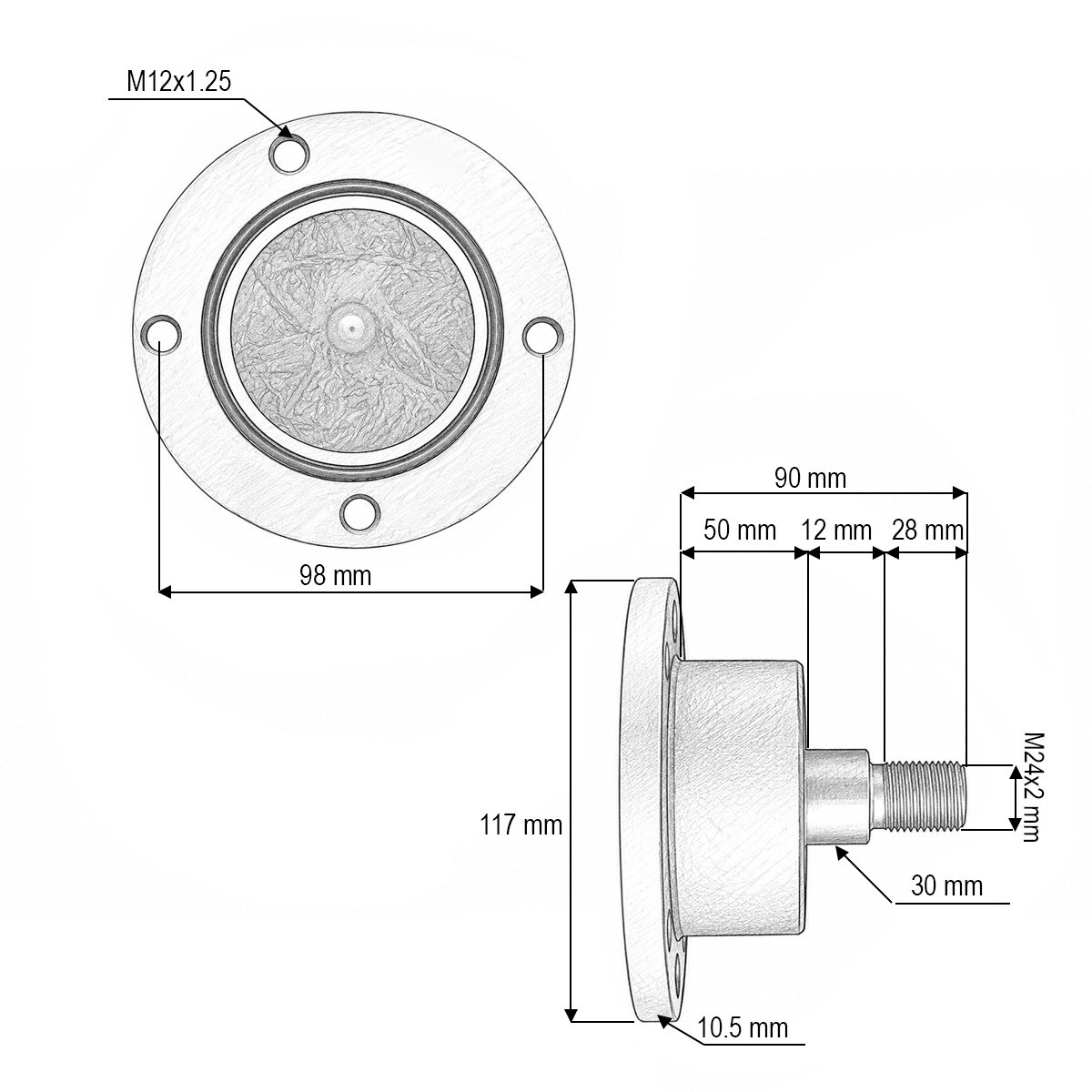 Butuc rulment cu flansa BAA-0005 - imagine 4