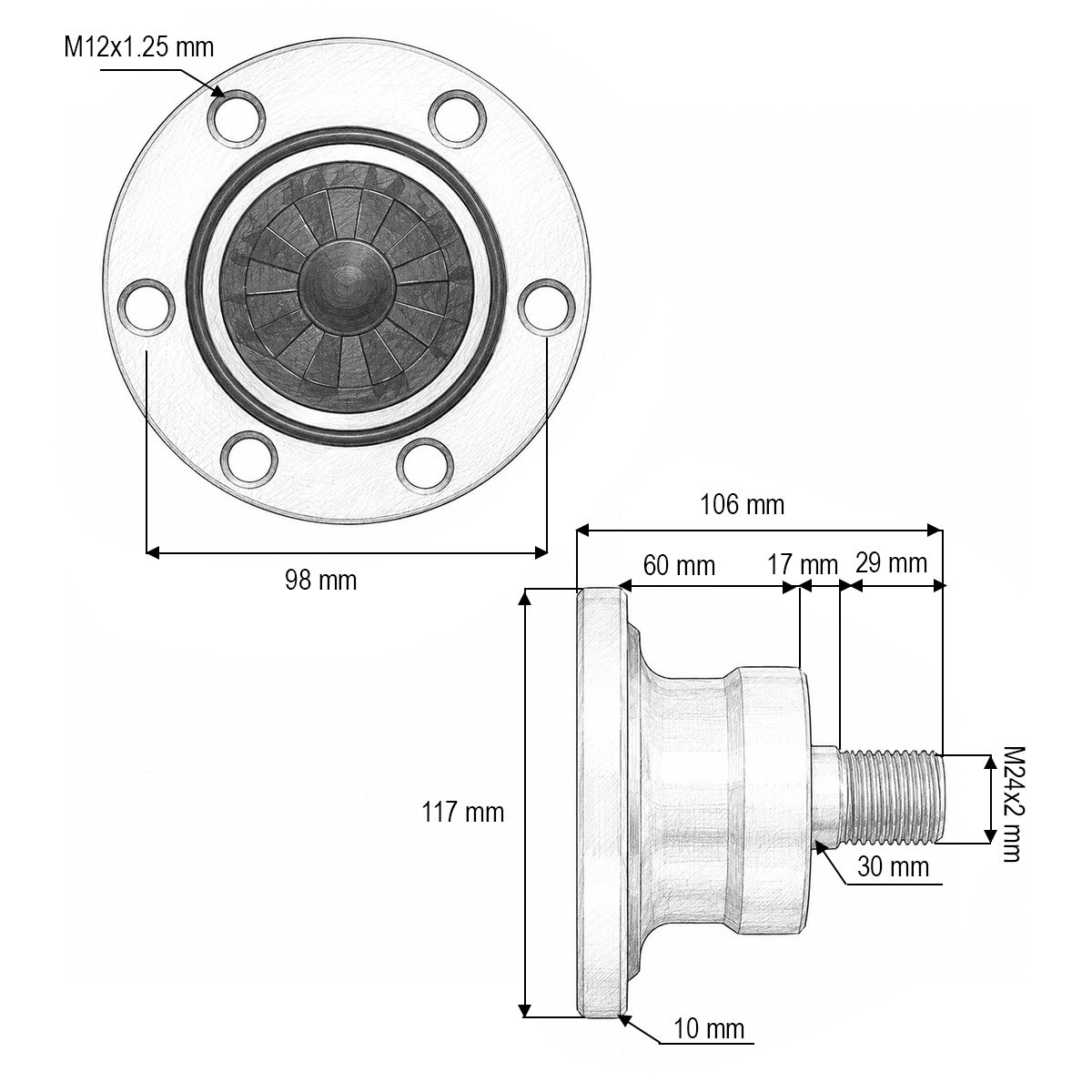Butuc rulment cu flansa BAA-0013 - imagine 4