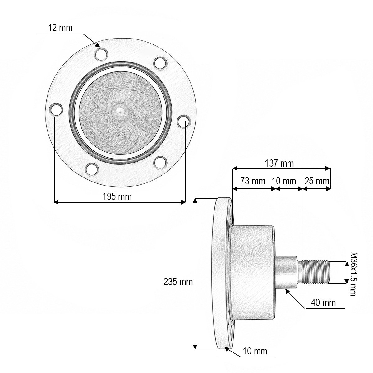 Butuc asamblat stanga disc Lemken cod OEM 55510017 - imagine 4