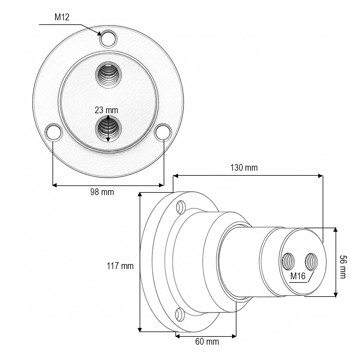 Butuc disc grapa cu talere Horsch cod OEM 23246700N, 3418900, PN60044 - imagine 4