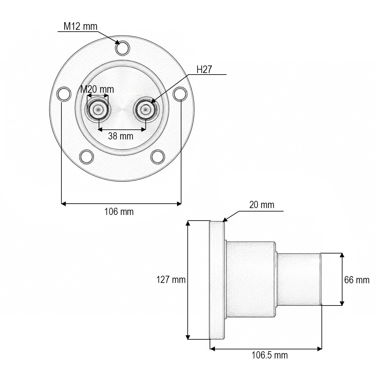 Butuc disc grapa cu talere Horsch, Joker cod OEM PN70042, PL-127 - imagine 3