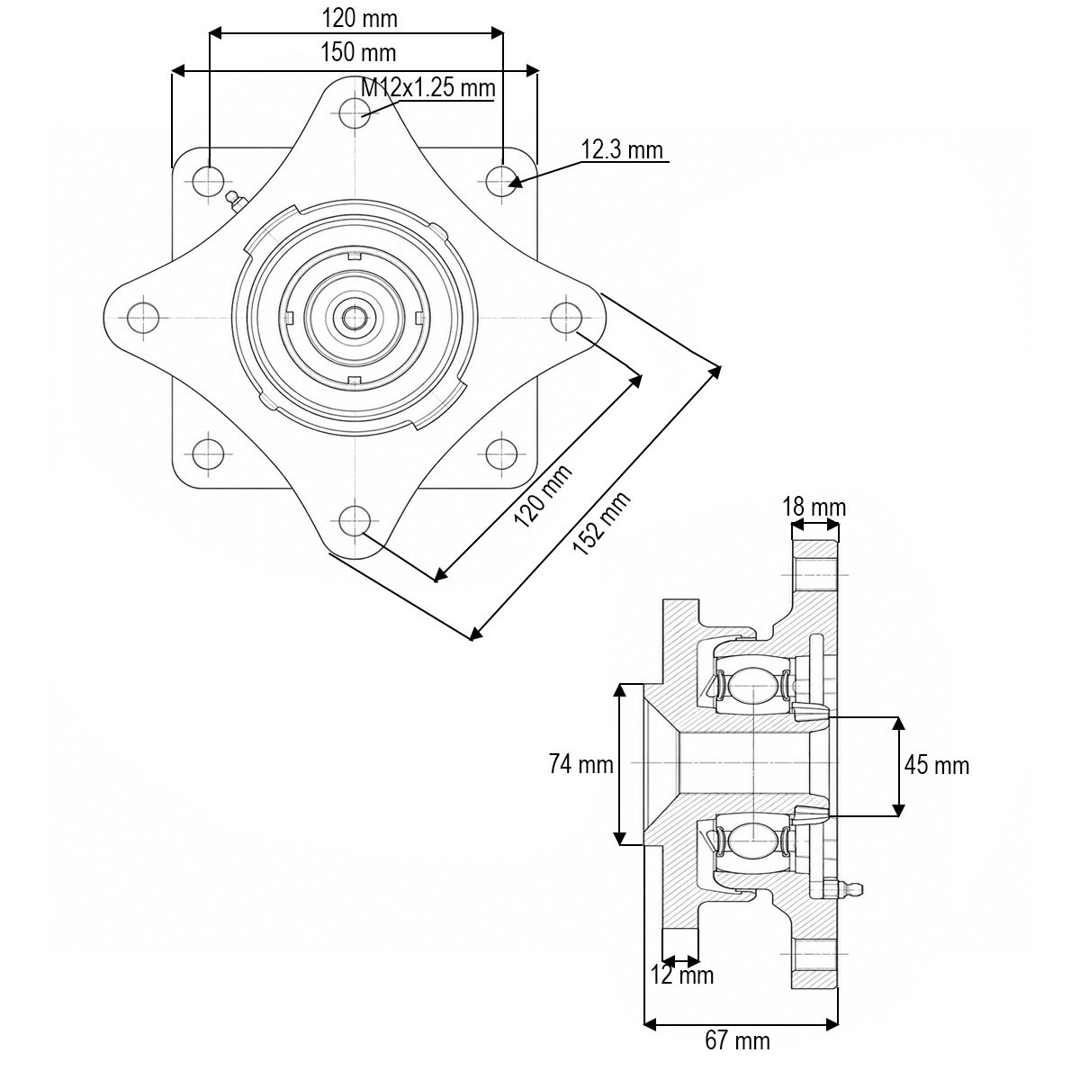 Lagar cu rulment tavalug Maschio Gaspardo cod OEM ZGKU 309 2S - imagine 4