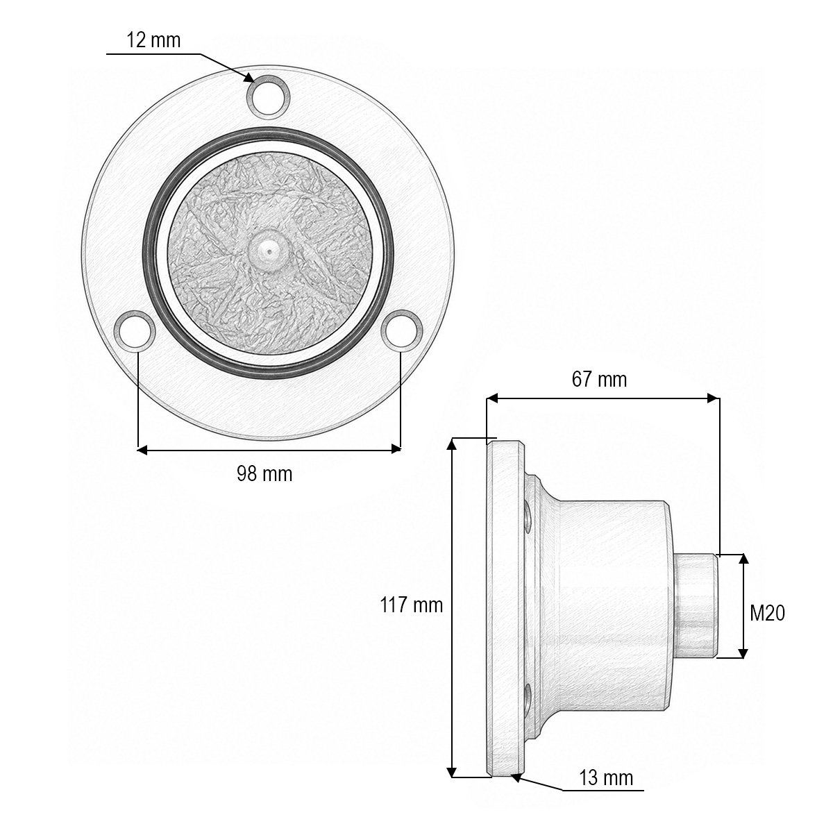 Butuc disc grapa cu talere Horsch cod OEM 35115400, PN60046 - imagine 3